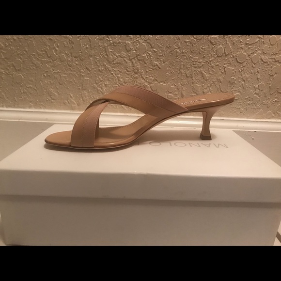 Manolo Blahnik Crisscross Sandals. - Picture 3 of 5